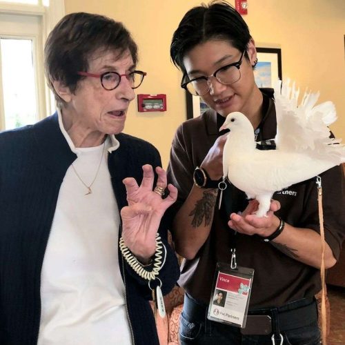 Visiting residents of Atria Senior Living